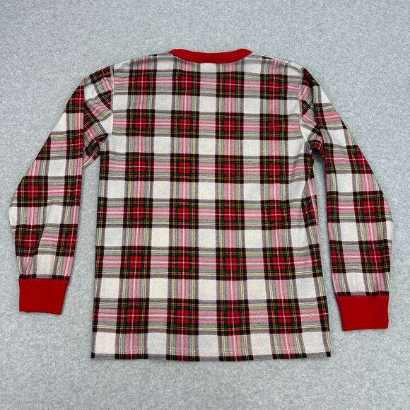 Hanna Andersson Pajama Top Adult SZ L Family Holiday Plaid Long Sleeve Organic - Picture 6 of 9